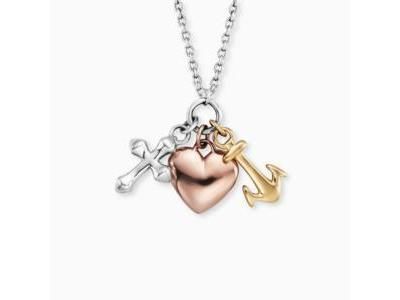 Collier Foi Amour Espérance Argent Engelsrufer ERN-FLH-TRICO - Réf. ERN-FLH-TRICO