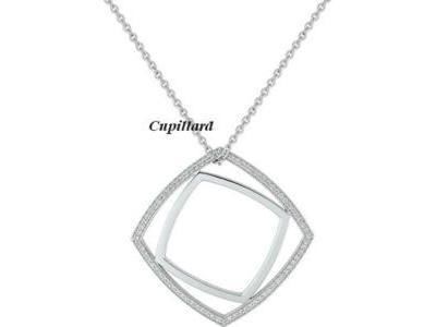 Collier Guy Laroche Double Jeu Argent Rhodié Et Zircon - Réf. ATX501AZ