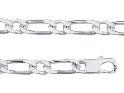 Collier Homme Argent Alternée 1-1 Cheval Figaro 7 mm - 81112001270 - Réf. 81112001270