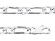Collier Homme Argent Figaro Alternée 1/1 - 8.00 mm - 81112401280 - Réf. 81112401280