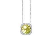 Collier Kalista Quartz Citron Diamant Or Gris 750/1000 - CN34309DLQW2 - Réf. CN34309DLQW2