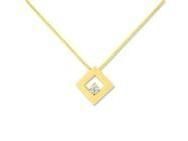 Collier Losange Or 750/1000 Solitaire Diamant Pastillé - QE529XB4 - Réf. QE529XB4