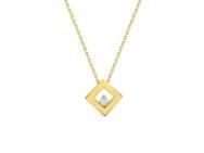 Collier Losange Or 750/1000 Solitaire Diamant Pastillé - QE529XB4 - Réf. QE529XB4
