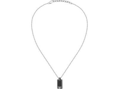 Collier Maserati Iconic Acier PVD Noir Trident Gris Cristaux Noirs - JM424AVD75 - Réf. JM424AVD75