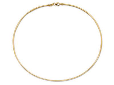 Collier Oméga Or Bicolore 750/1000 Maille Réversible 2.00 MM - 014189 - Réf. 014189