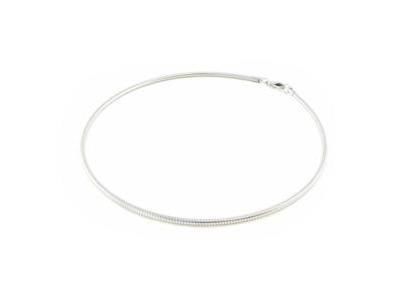 Collier Oméga Rond Argent 925, 42 cm, 2.10 mm Una Storia - Réf. CA10620