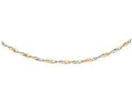Collier Or 750 Maille Forçat Double Bicolore 028590 - Réf. 028590