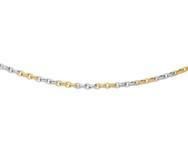 Collier Or Bicolore 375 Mailles Ovales A46516 - Réf. A46516