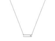 Collier Or Gris 750 Motif Rectangle Diamant - 3.7362.31 - Réf. 3.7362.31