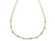 Collier Or Jaune 375 Double Chaines Boules Facettées - N11919 - Réf. N11919