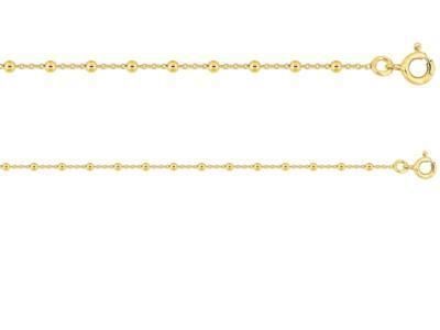 Collier Or Jaune 750/1000 Maille Forçat et Boules - 573.2C - Réf. 573.2C