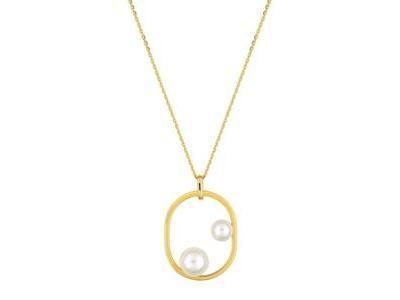 Collier Or Jaune 750/1000 Perles de Culture Motif Ovale - 3.7067.P0 - Réf. 3.7067.P0