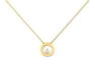 Collier Or Jaune 750/1000 Solitaire Diamant Pastillé - QD535XB4 - Réf. QD535XB4