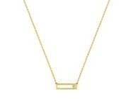 Collier Or Jaune 750 Diamant Motif Rectangle - 3.7362.30 - Réf. 3.7362.30