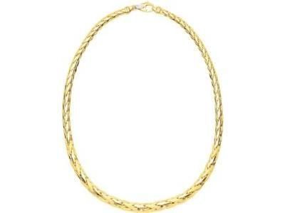 Collier Palmier Battu Mat Poli Or Jaune 750 Masviel 633.08 - Réf. 633.08