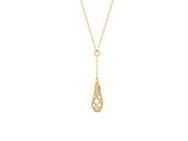 Collier Pampille Goutte Diamant Or Bicolore 375 - 5ZA625BB4 - Réf. 5ZA625BB4