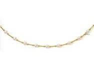 Collier Perle d'Eau Douce 7.5/8 Intercalaire Or Jaune 750  - Réf. CP001-J