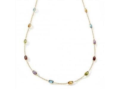 Collier Pierres Fines Multicolores Or Jaune 750/1000 - 11755 - Réf. 11755