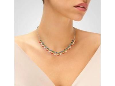 Collier Plumes de Paon Argent Laqué Una Storia - CL121230 - Réf. CL121230