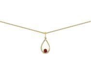 Collier Rubis Et Diamants Naturels Or Jaune 750/1000 - A16020 - Réf. A16020