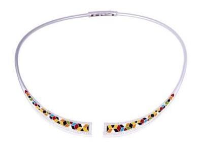 Collier Siena Una Storia Torque Argent Laqué CL121193 - Réf. CL121193