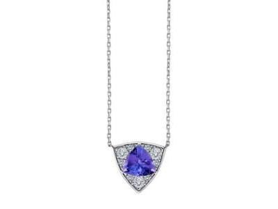 Collier Tanzanite en Or Gris 750 - CN33170DWTA - Réf. CN33170DWTA