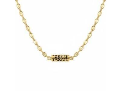 Collier Tiki Or Jaune 750 Amour Onyx  - Réf. tiki