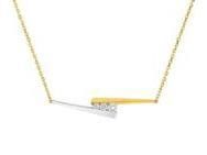 Collier Trilogie Diamant Or Jaune Et Or Gris 750/1000 - PZ542XB4 - Réf. PZ542XB4