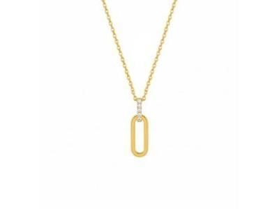 Collier Valenzi Argent 925 Vermeil et Zircons - CL03Y - Réf. CL03Y