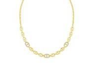 Collier Valenzi Maille Marine Argent Doré et Zirconium - CL1001Y - Réf. CL1001Y