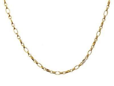 Collier Valenzi Ovale Argent 925 Doré et Zirconium - FA242-C - Réf. FA242-C