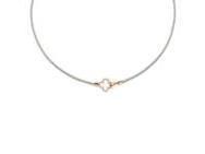 Collier Valenzi Tressé Trèfle Argent Vermeil Et Zirconium - COLL39105WP - Réf. COLL39105WP