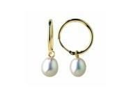 Créole Or 750 Perle Eau Douce Poire 7,5 mm - A67220 - Réf. A67220