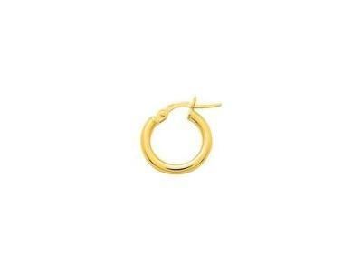 Créole or jaune 9 carats , fil 2mm, diamètre 10 mm - Réf. 650067.3