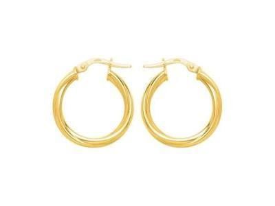 Créole Torsadée Or Jaune 750 Fil 2.5 mm Diamètre 20 mm - 2527.3 - Réf. 2527.3