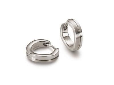 Créoles Boccia Titane Mat Brillant Anti Allergique - 0563-01 - Réf. 0563 01