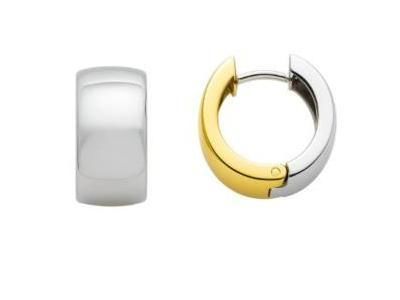 Créoles Caplain en Or 750 Bicolore - XNFR0293 - Réf. XNFR0293