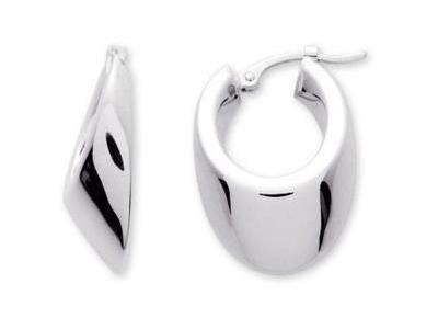 Créoles Creuses Or Jaune Rhodié 750 - 9582G - Réf. 9582G