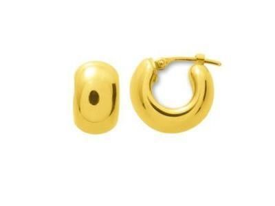 Créoles Larges Bombées Or Jaune 750 - 9503 - Réf. 9503