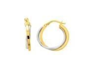 Créoles Or 750 Bicolore 14 mm - 3538.3G - Réf. 3538.3G