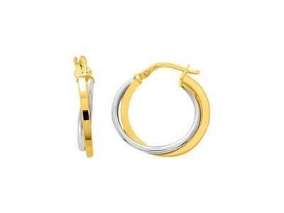 Créoles Or 750 Bicolore 14 mm - 3538.3G - Réf. 3538.3G