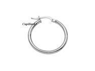 Créoles Or Gris 375 Diamètre 20 mm, Fil Rond 2 mm - B52211 - Réf. B52211