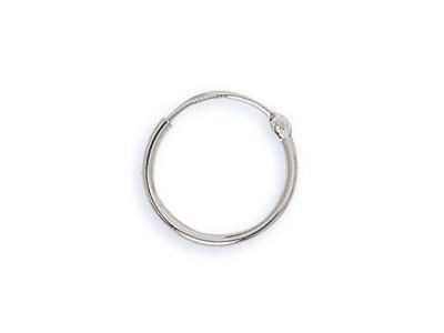 Créoles Or Gris 750 Diamètre 12 mm Fil Rond 1 mm - 328500 - Réf. 328500