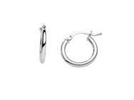 Créoles Or Gris 9 Carats Diamètre 10 mm, Fil Rond 2 mm - B52011 - Réf. B52011