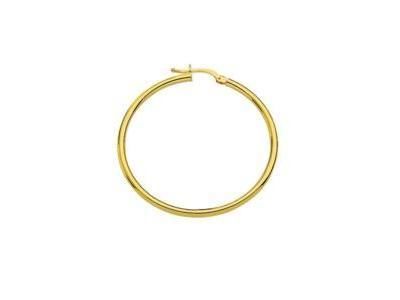 Créoles Or Jaune 375 Fil Rond 2 mm 35 mm - C75211 - Réf. C75211