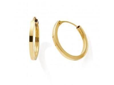 Créoles Or Jaune 375 Tube Carré 1,5 X 14 mm N11075 - Réf. N11075