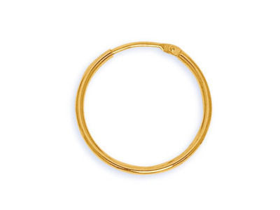 Créoles Or Jaune 750 Diamètre 20 mm Fil Rond 1.5 mm - 329500 - Réf. 329500