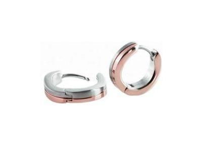 Créoles Titane Plaqué-or Rose Boccia 0563-05 - Réf. 0563 05