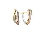 Créoles Vague Or Tricolore 375 - A66916 - Réf. A66916