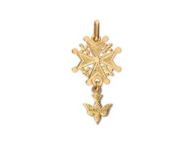 Croix Huguenote Or Jaune 375 Recto Verso XP1778 - Réf. XP1778